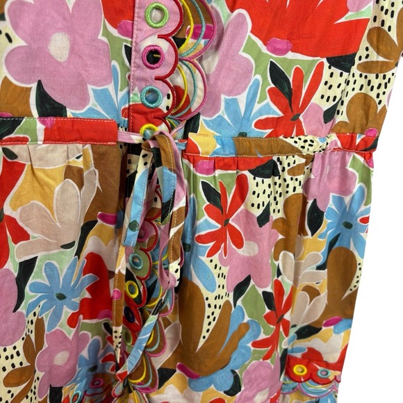 NEW Celia B Freya Dress Floral Multicolor Button Down Maxi Dress A-line Large - Picture 10 of 14